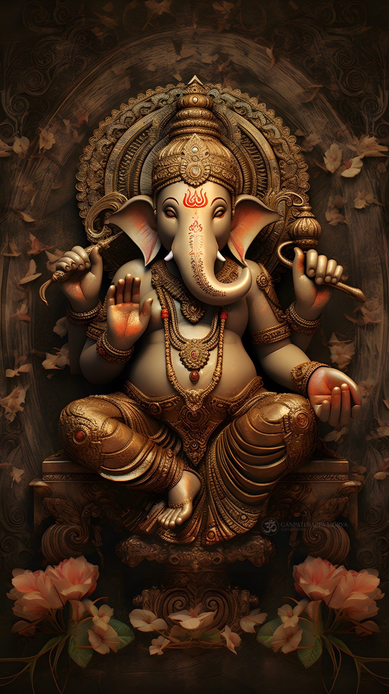 Lord Ganesha radiates divine blessings.
