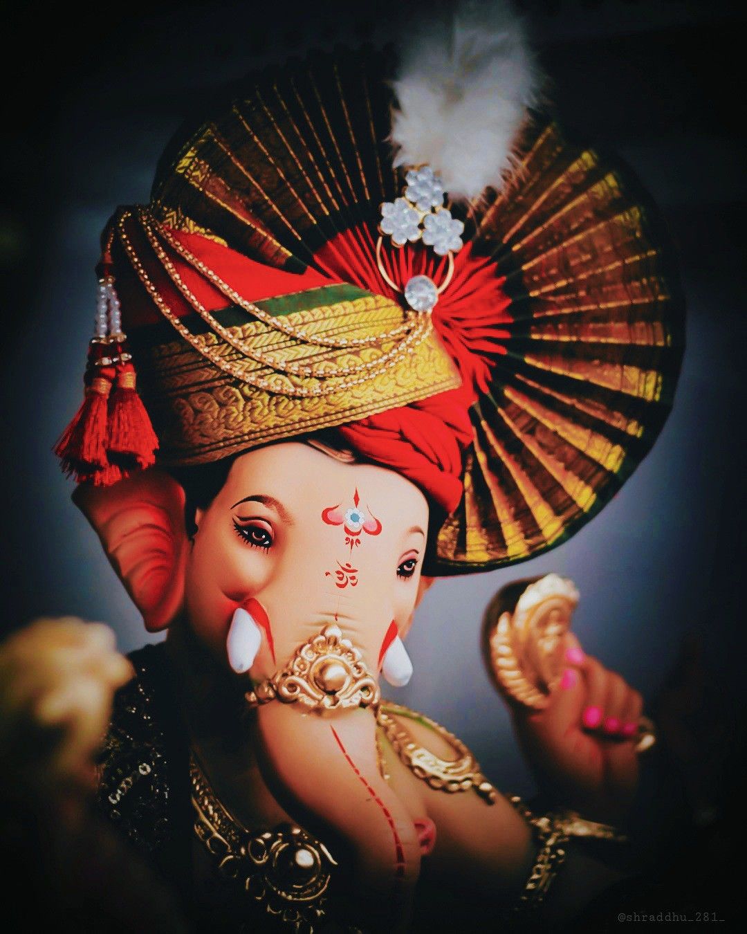 Lord Ganesha in regal attire