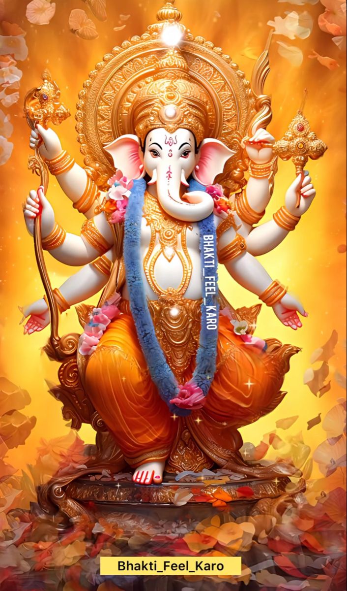 Lord Ganesha radiating divine energy