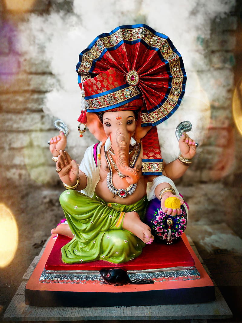 Lord Ganesha with ornate turban