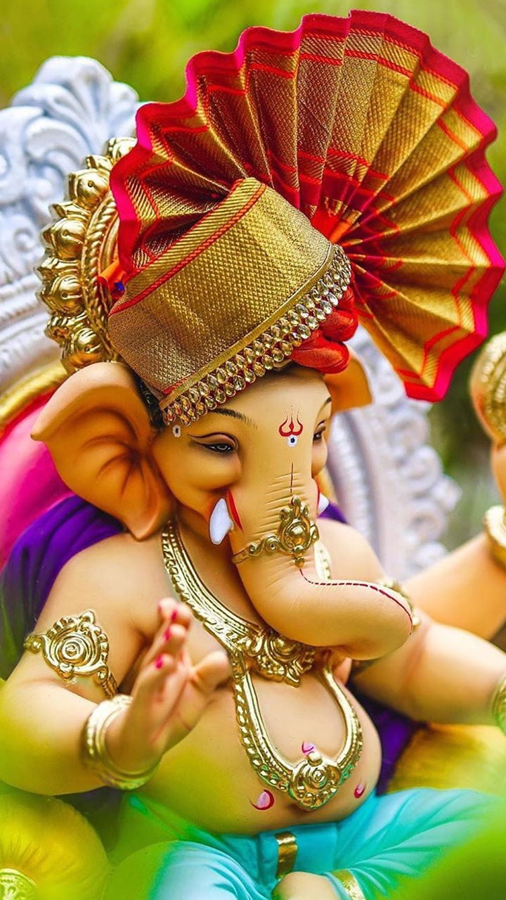 Lord Ganesha in golden attire