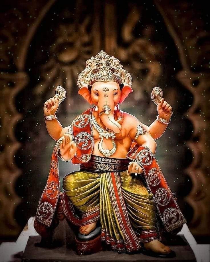 Lord Ganesha bestows blessings, divine image.