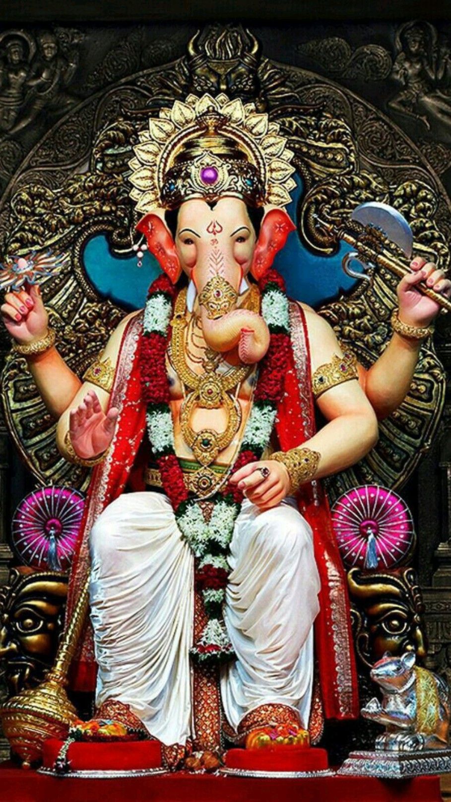 Lord Ganesha in ornate royal attire