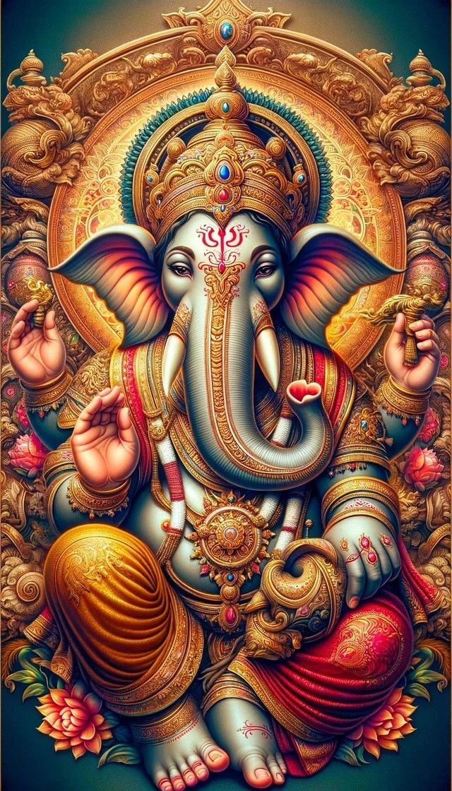 Lord Ganesha showering blessings