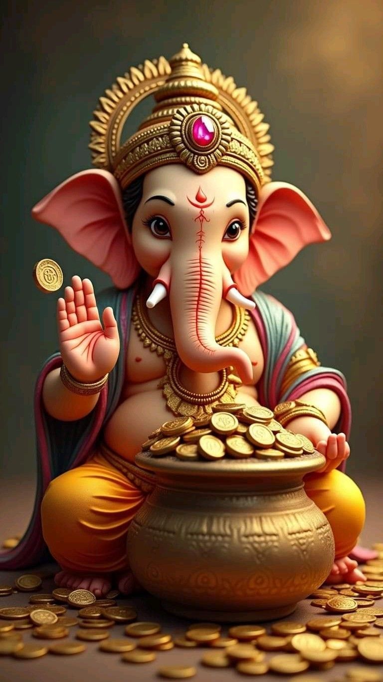 Lord Ganesha offering a blessing