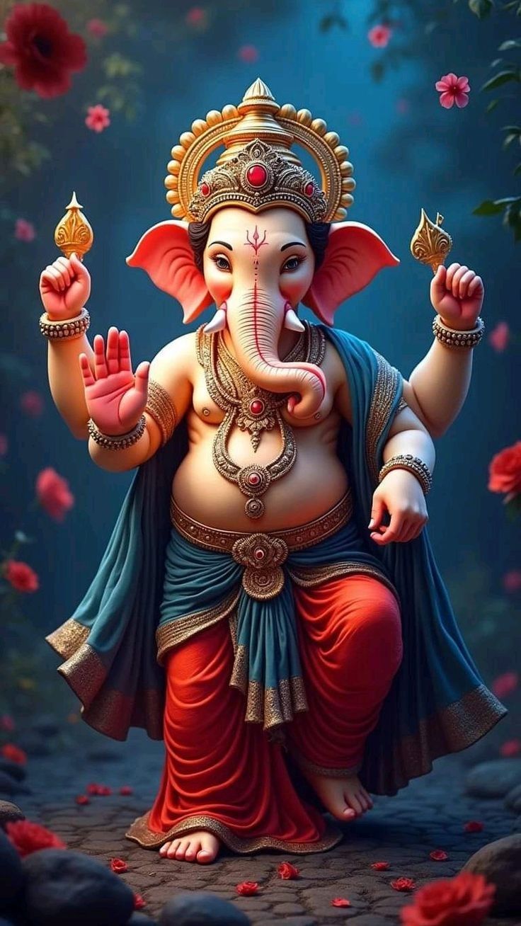 Lord Ganesha bestows blessings with grace