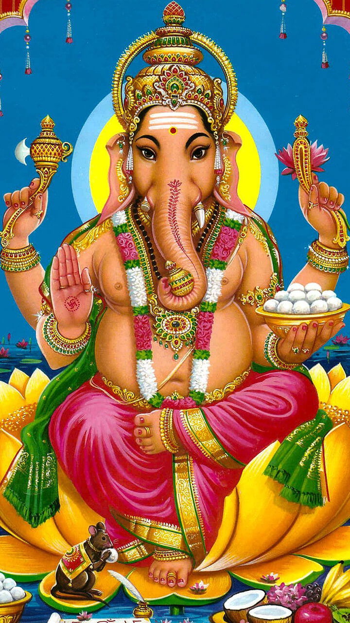 Lord Ganesha offering sweet modaks