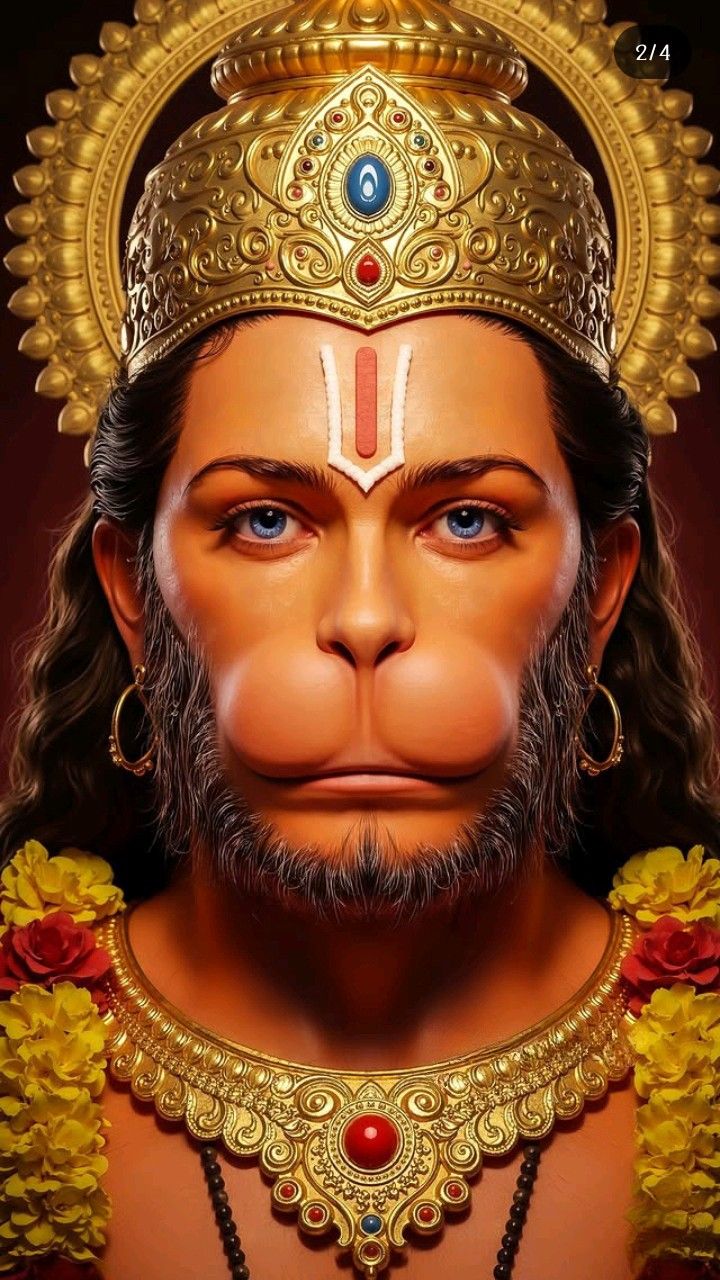 Hanumanji’s divine and powerful face.