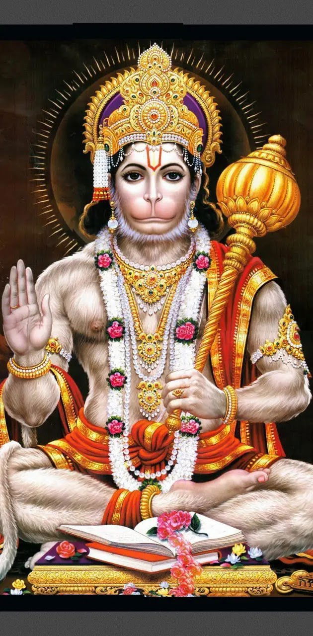 Hanumanji radiating divine energy and grace