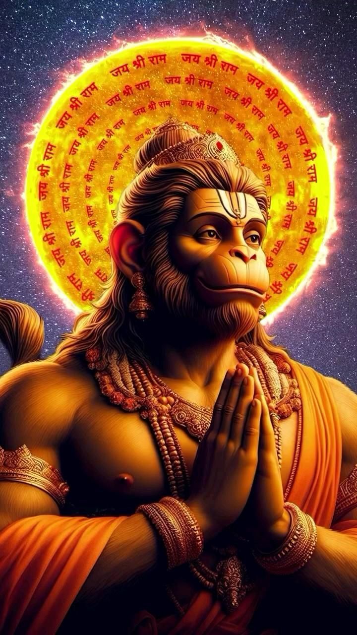 Hanuman offering Namaste with devotion
