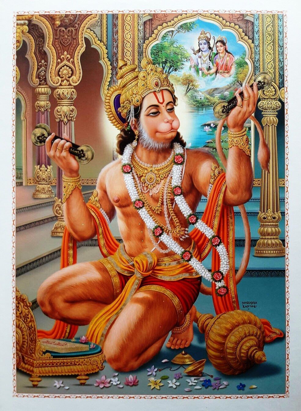 Hanuman radiating divine strength and grace
