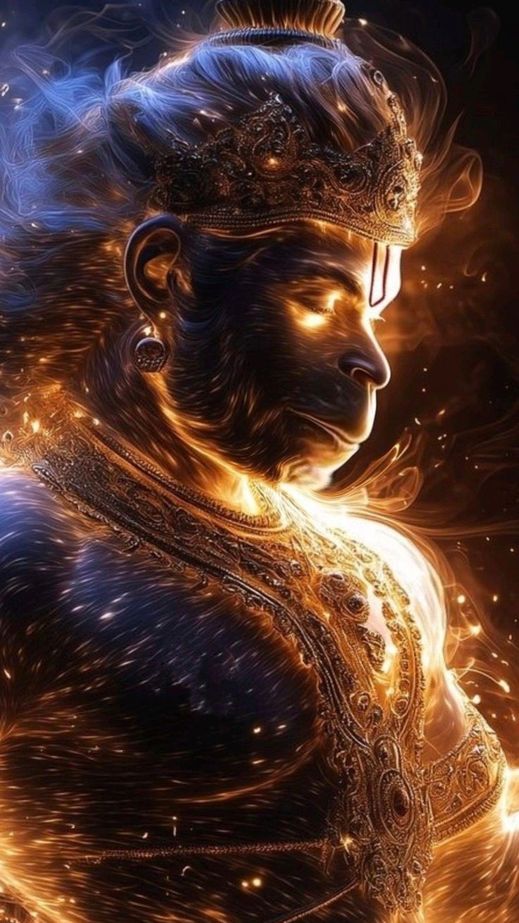Powerful Hanuman portrait radiates divine energy