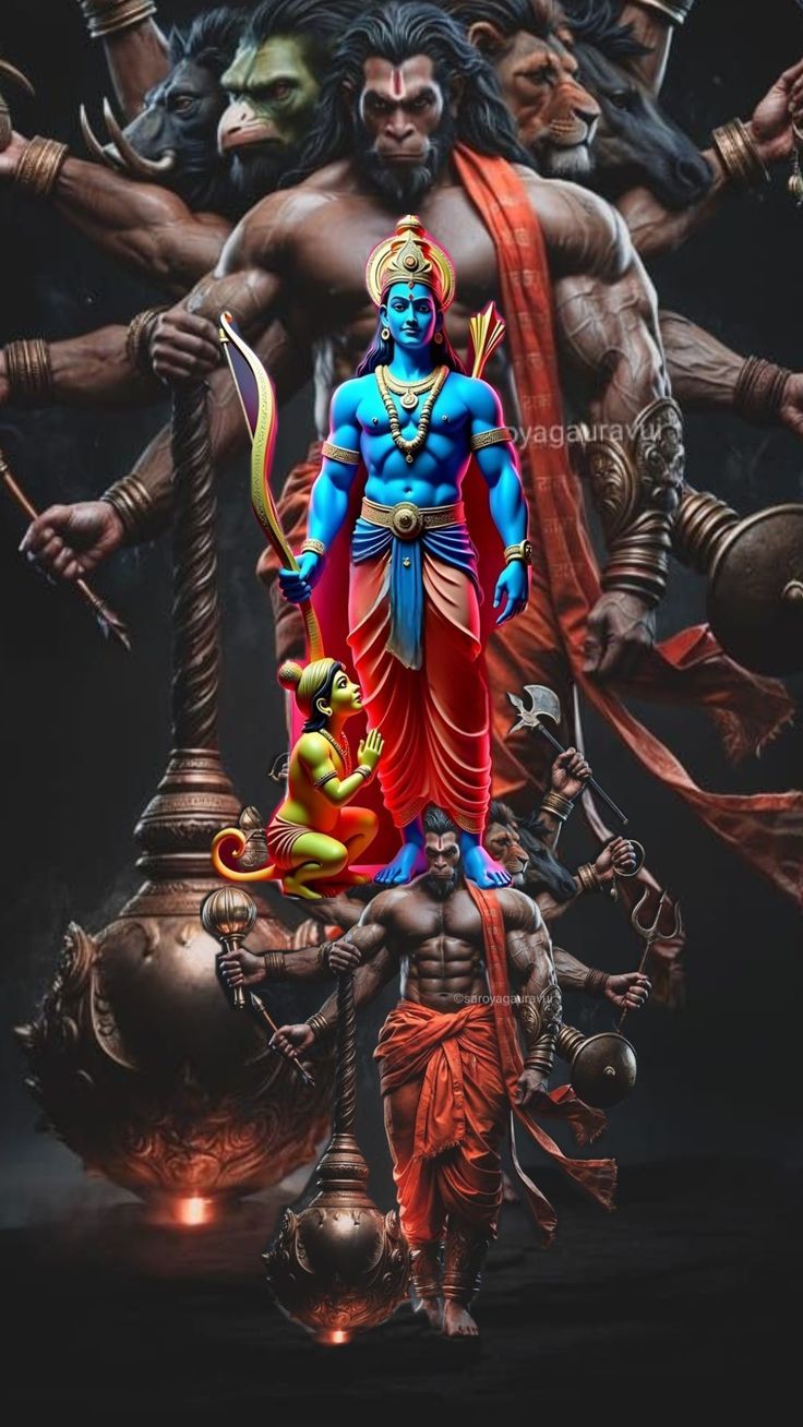 Hanuman offers Sanjeevani to Lakshman