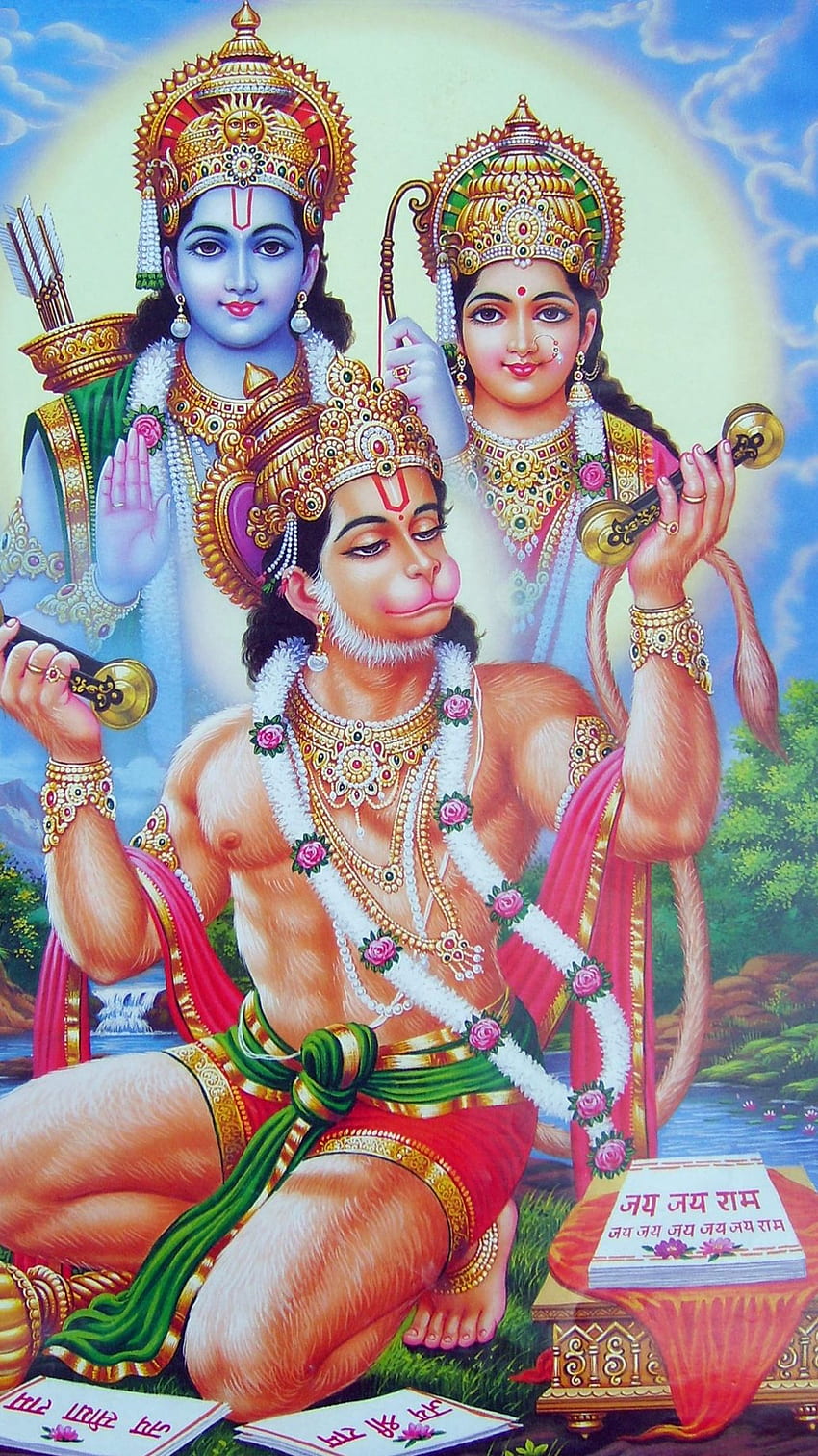Hanuman at the feet of Lord Ram