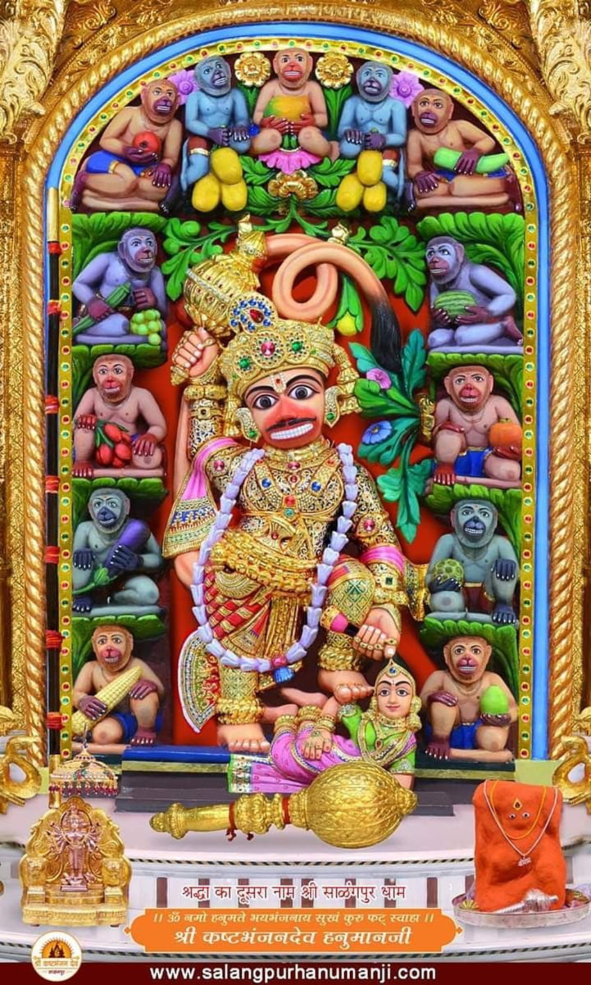 Hanuman with mace in devotional art