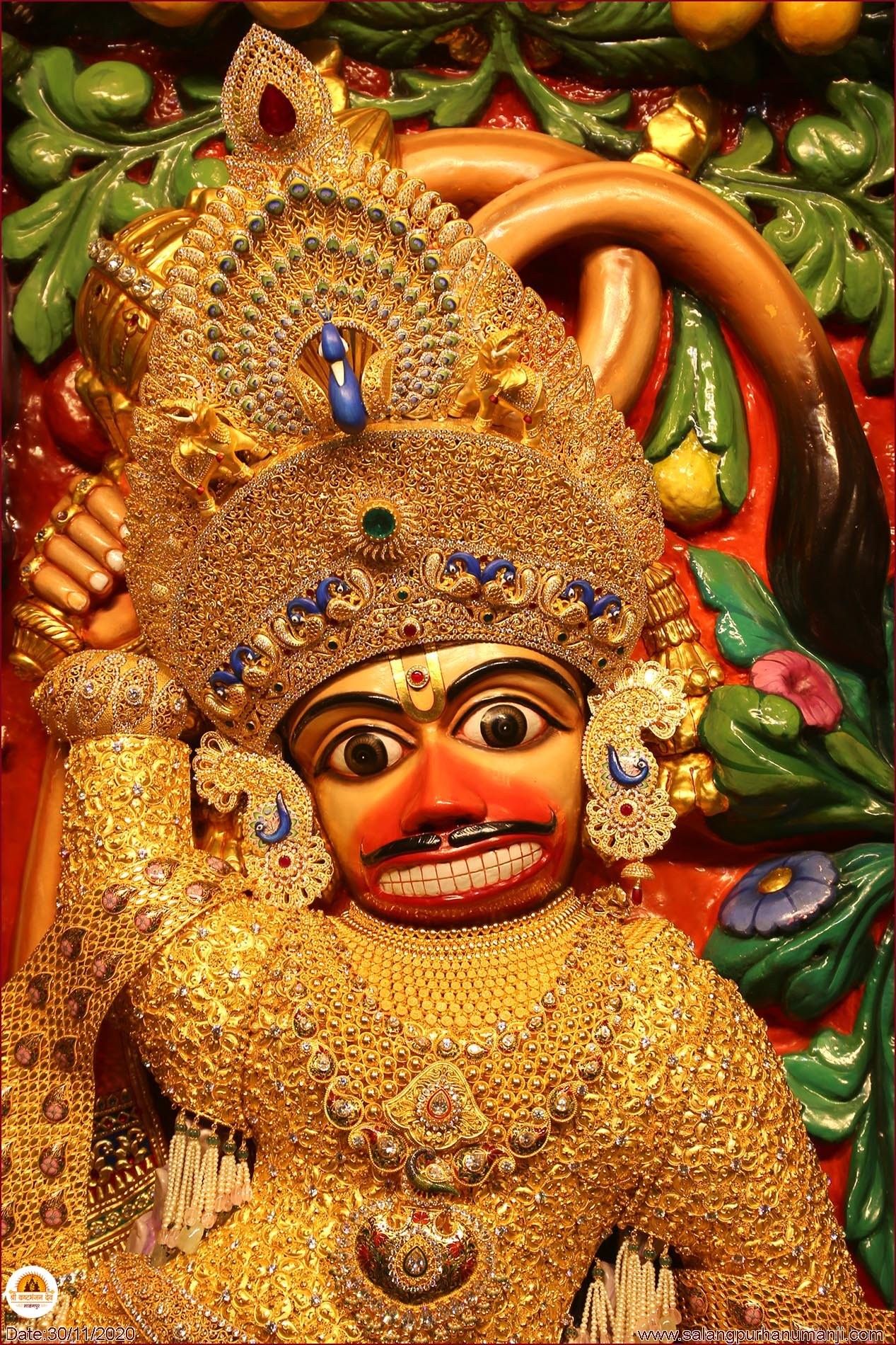 Powerful Hanuman face close-up divine