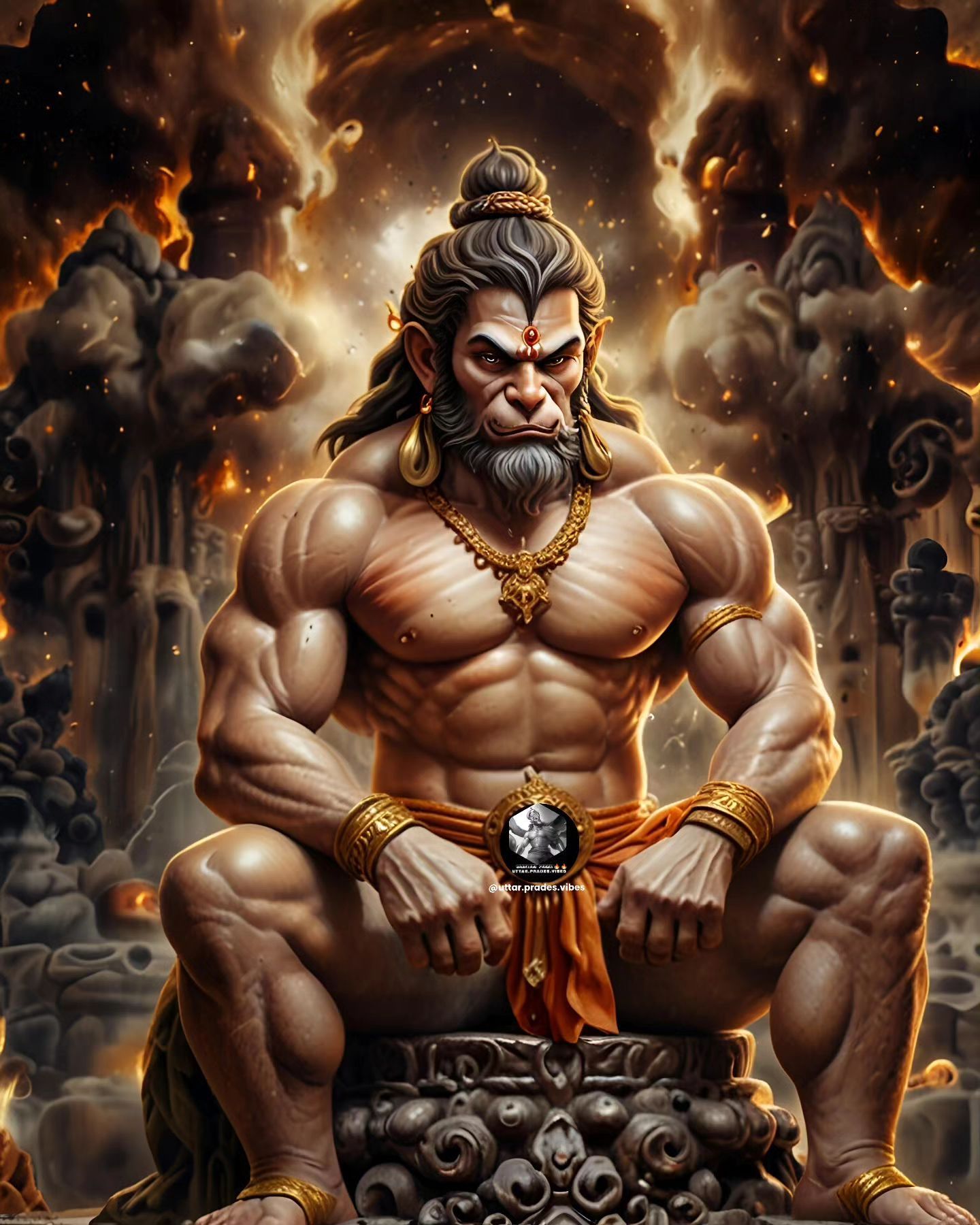Powerful Hanuman wallpaper for mobile phones