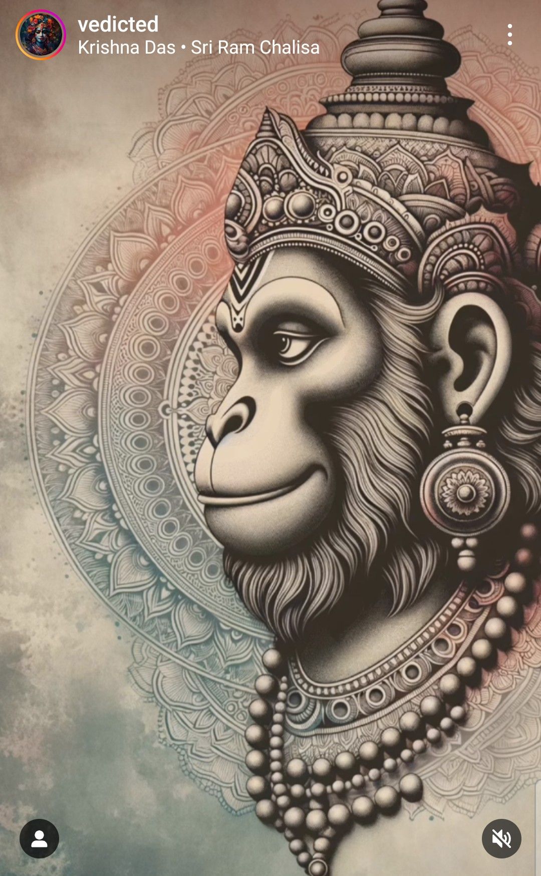 Hanuman portrait, devotional Hindu art