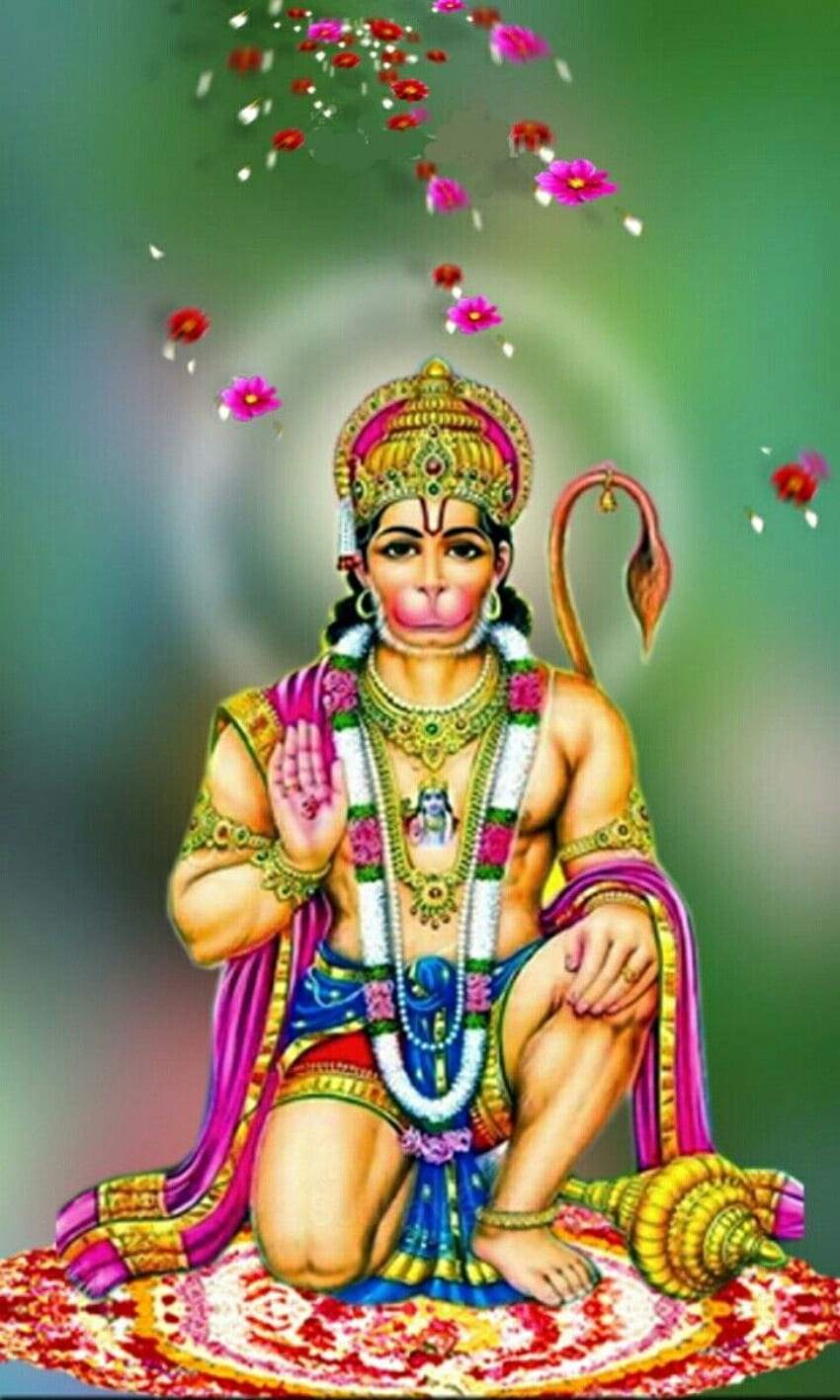 Hanuman granting blessings with a gentle smile