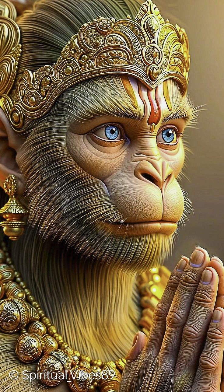 Hanuman in prayer, devotional wallpaper