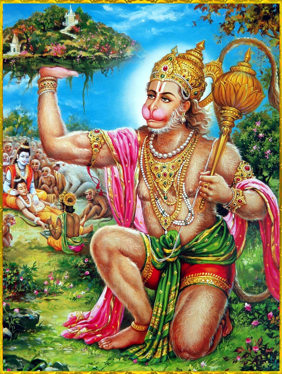 Hanuman carrying mountain for Sanjeevani