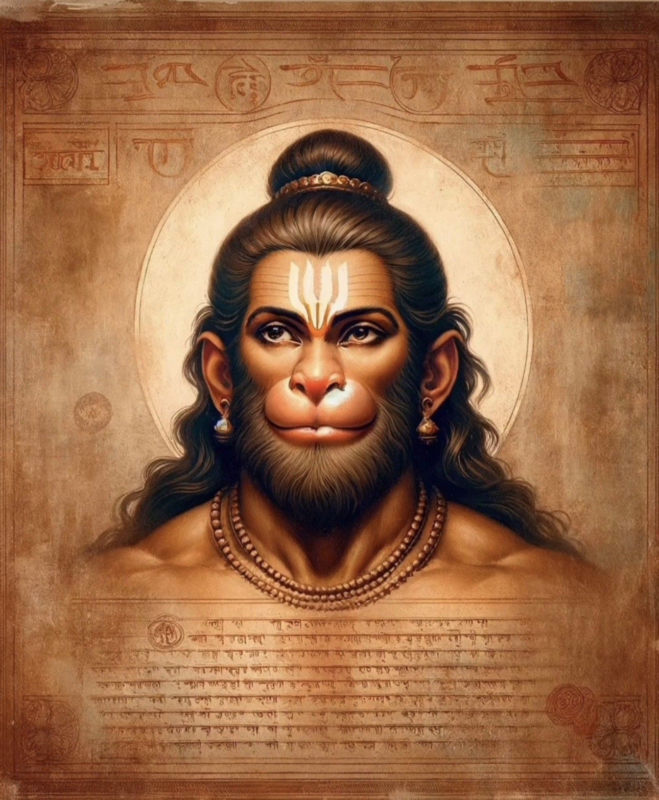 Hanuman portrait devotional wallpaper