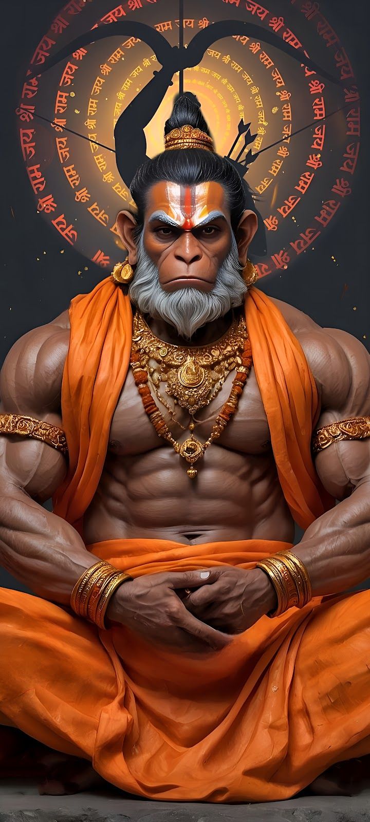 Powerful Hanuman with \'Jai Shree Ram\' mantra