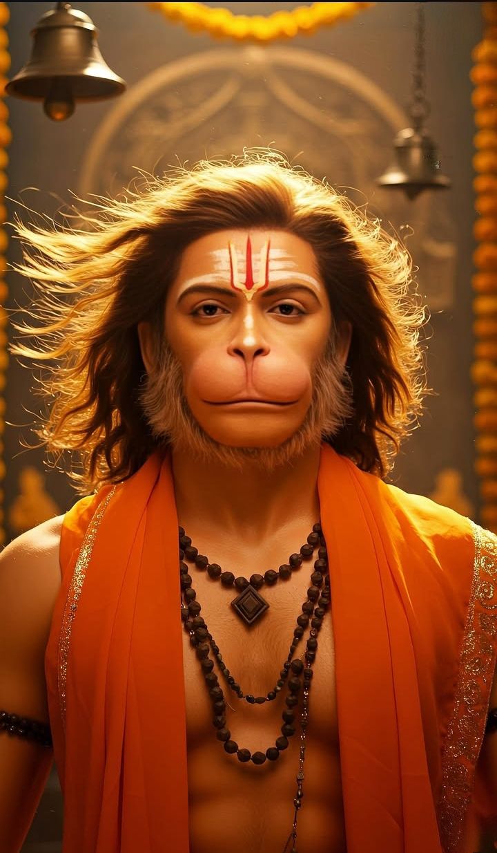 Powerful Hanuman portrait, divine protection
