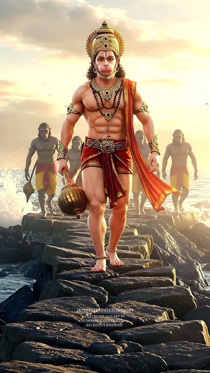 Hanuman carrying Sanjeevani mountain