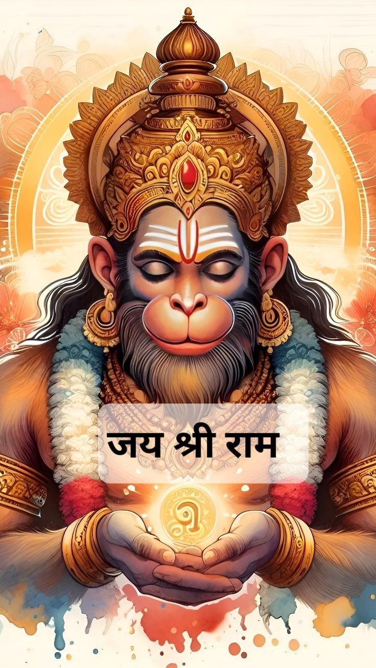 Hanuman offering with joined hands
