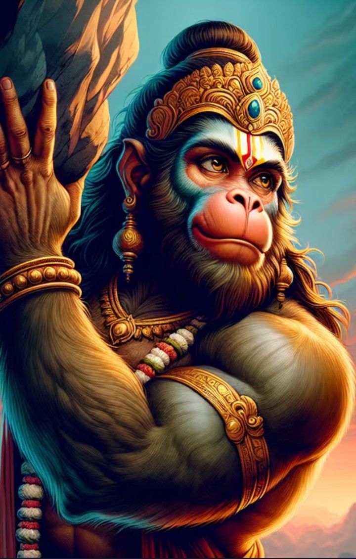 Powerful Hanuman portrait radiates divine energy