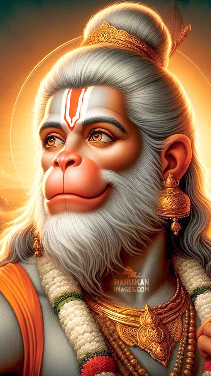 Hanuman portrait, divine monkey god