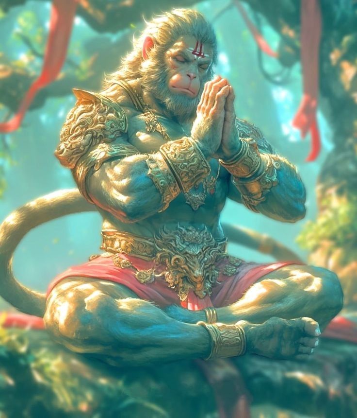 Hanuman in prayerful pose