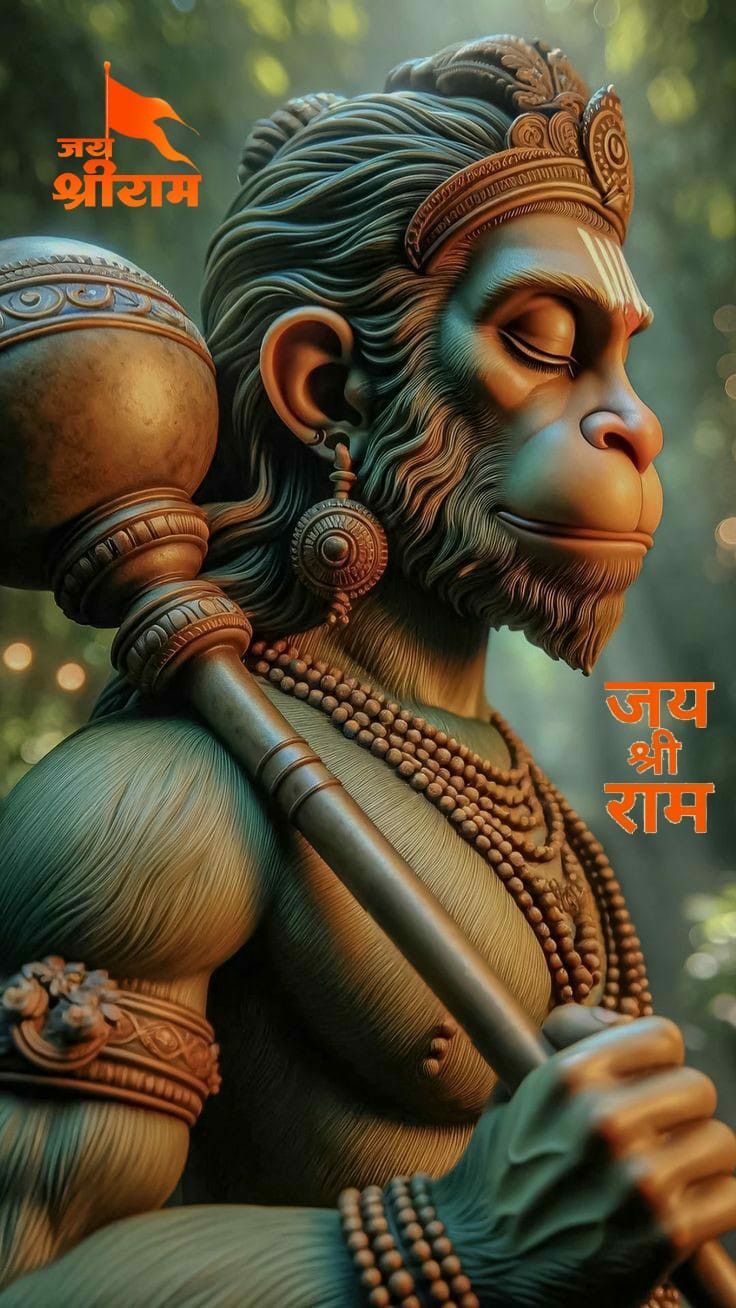 Hanuman with Mace, Devotion, and Strength