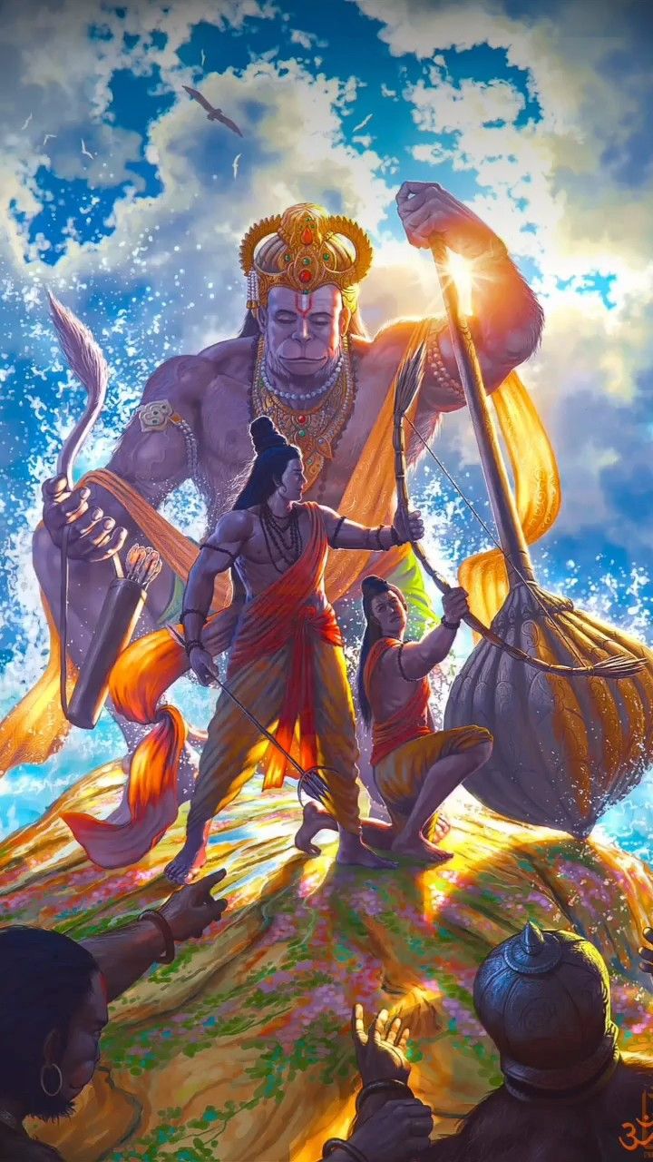 Hanuman carrying mountain for Lakshman
