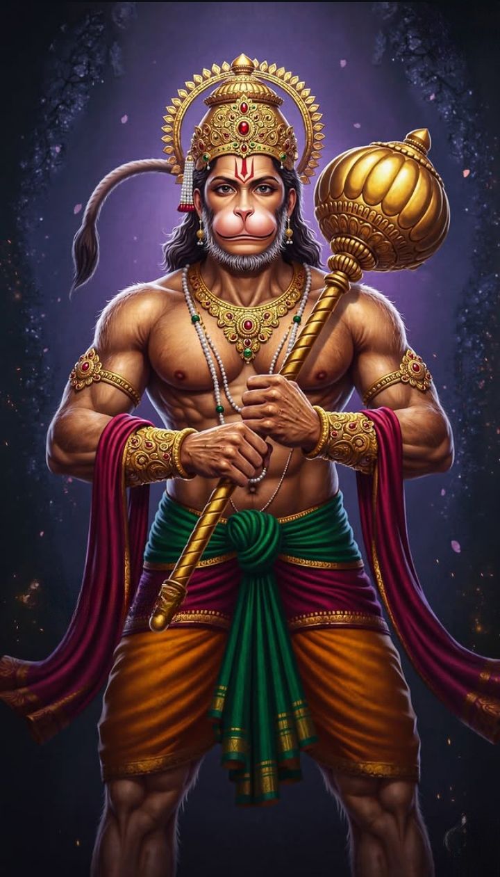 Powerful Hanuman with Mace