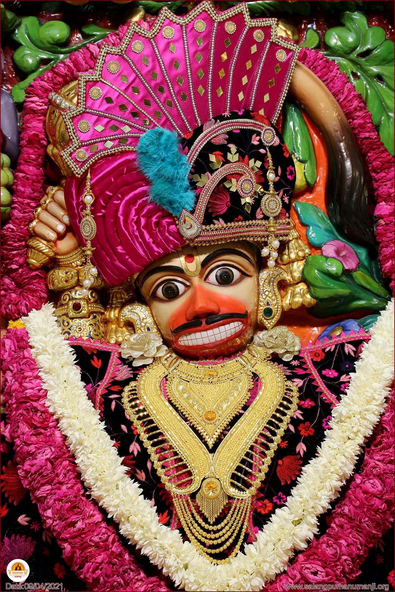 Powerful Hanuman portrait, intense gaze.