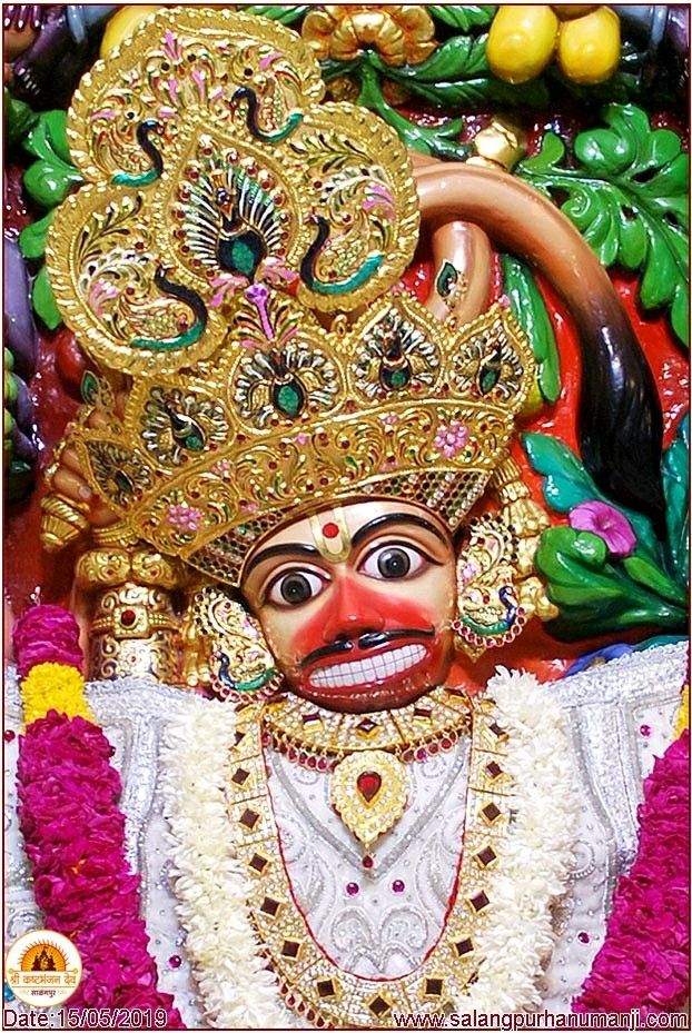 Hanuman\'s face, fierce and devotional