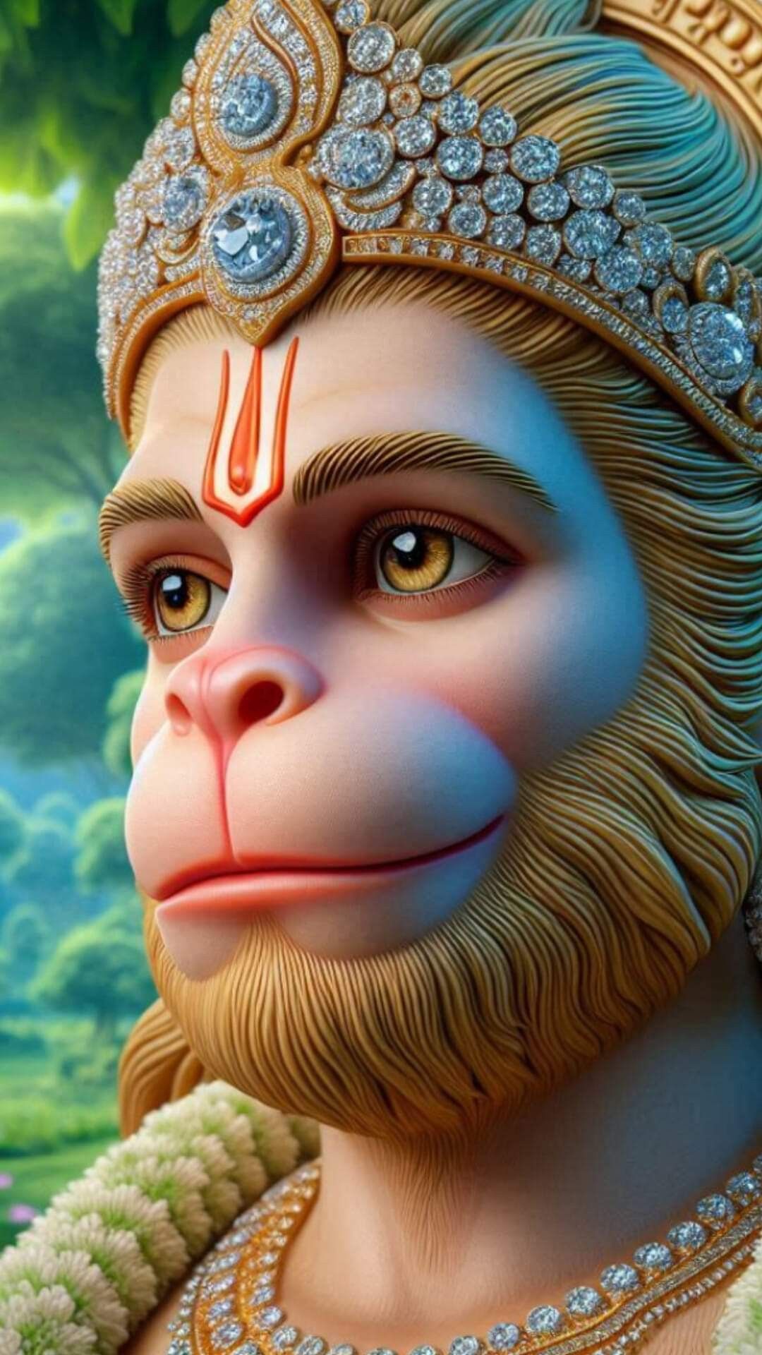 Hanuman close-up devotional portrait