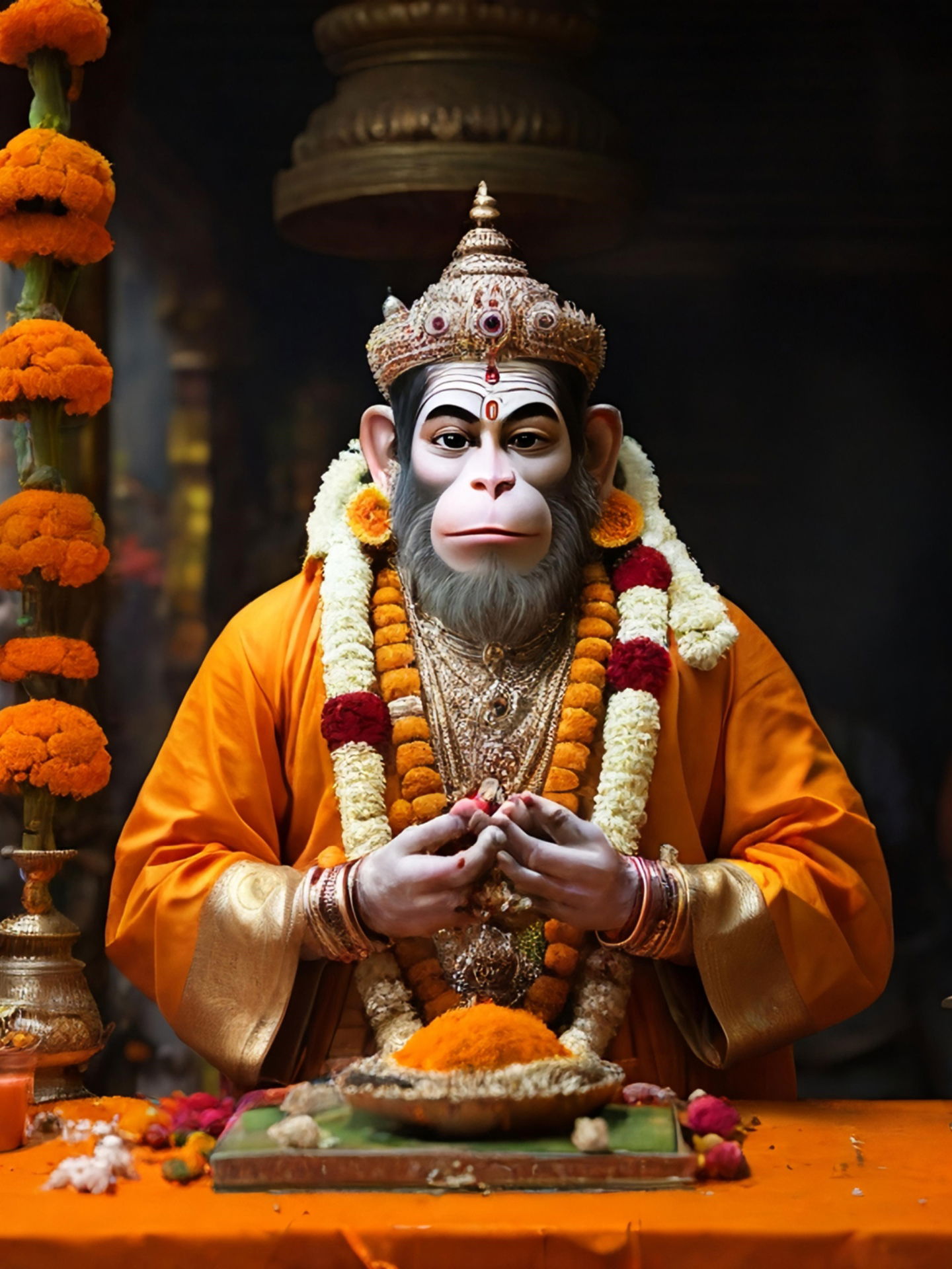 Hanumanji\'s divine and peaceful presence.