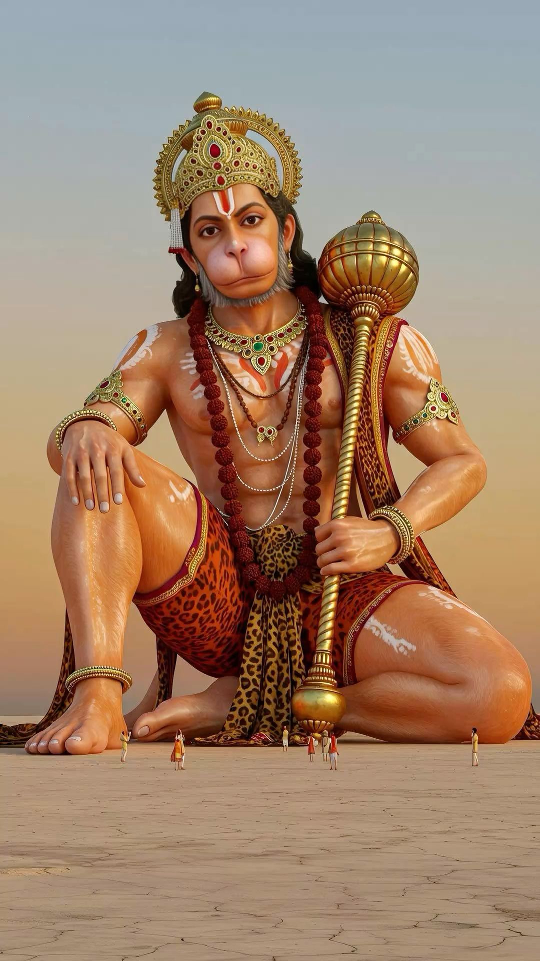 Hanuman carrying the Sanjeevani mountain