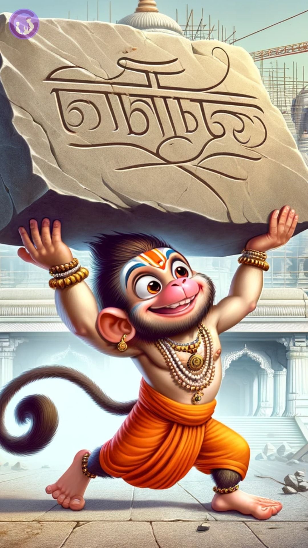 Hanuman carrying the Sanjeevani mountain