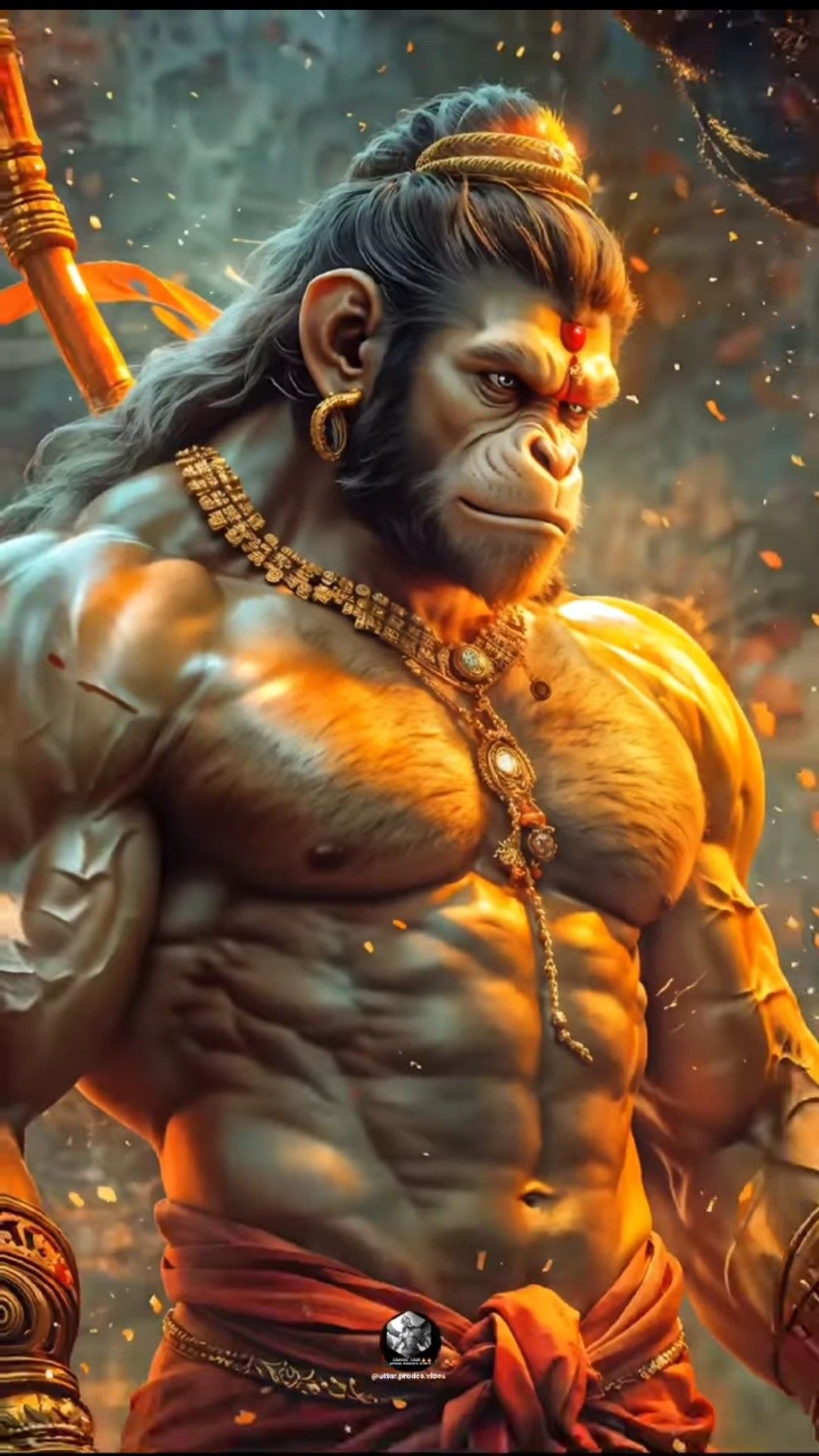 Powerful Hanuman carries Sanjeevani mountain