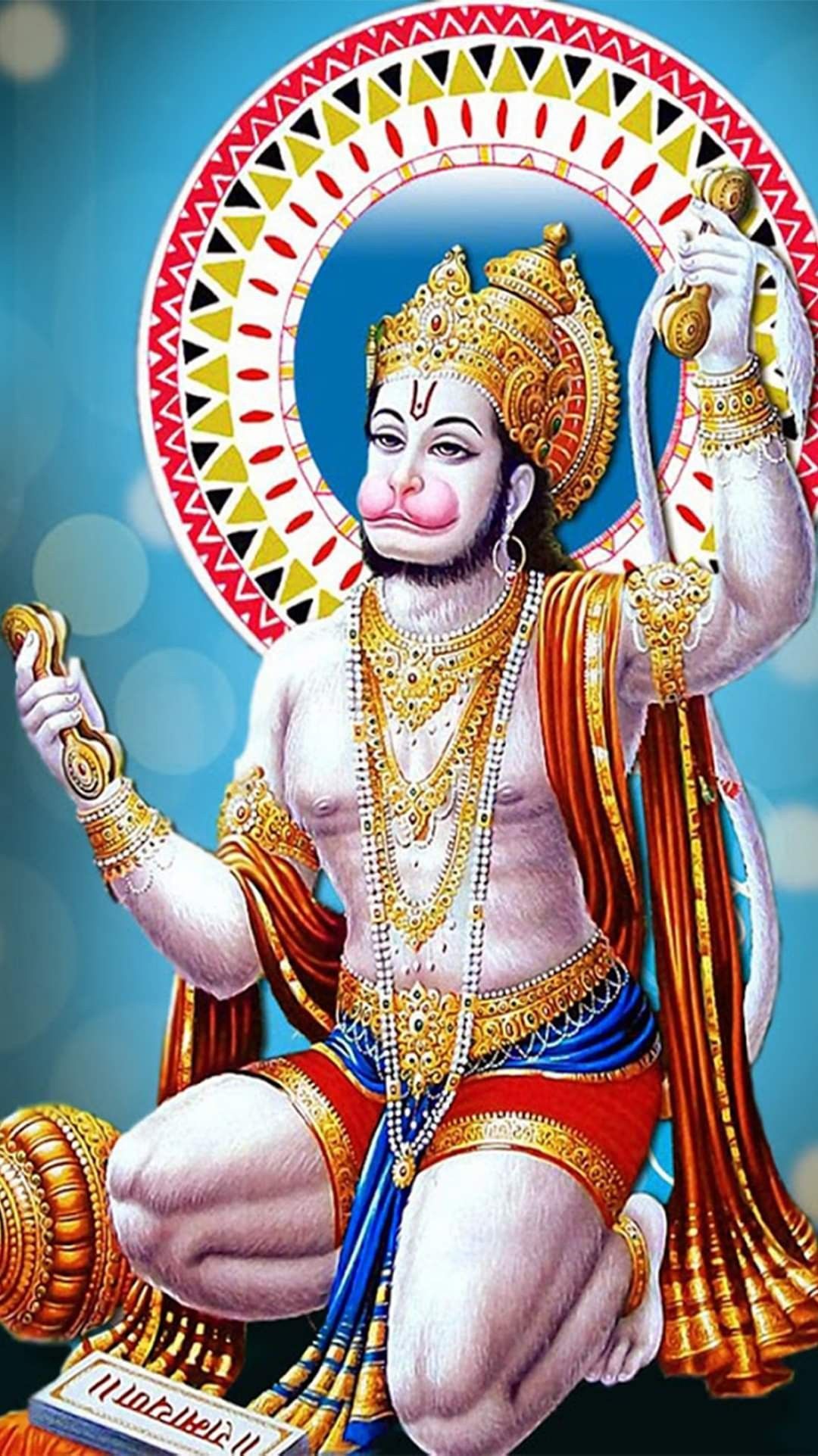 Hanumanji with gada, divine portrait