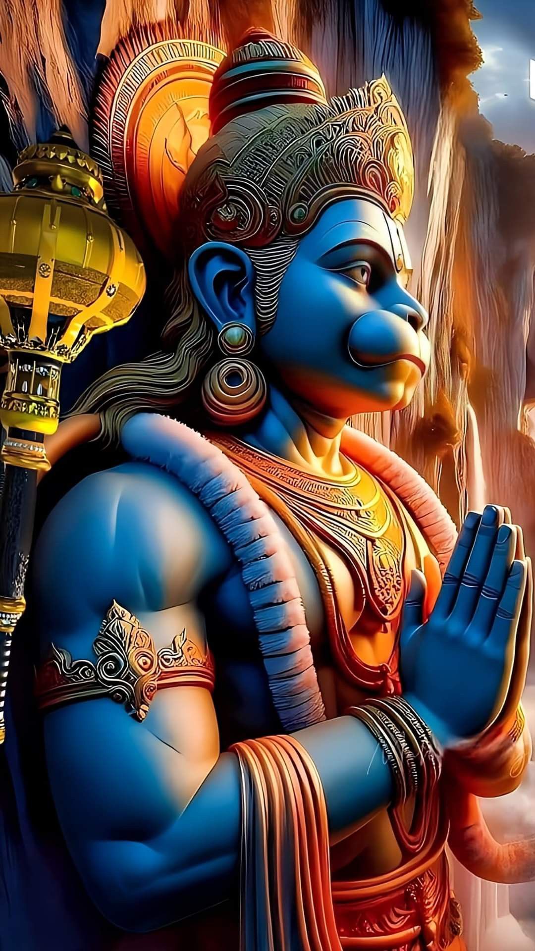 Hanuman in prayerful pose