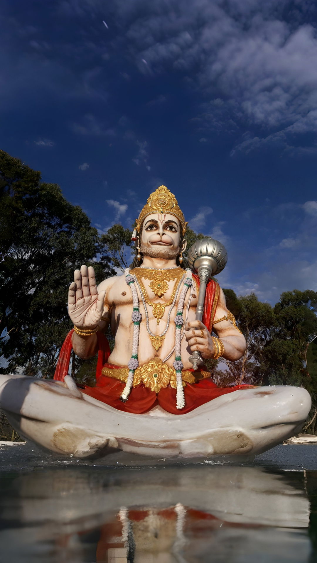 Hanuman seated in lotus position