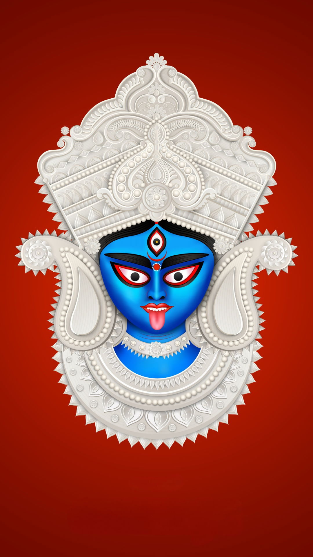 Kali Maa, fierce goddess, blue skin