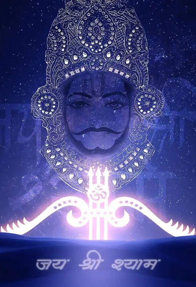 Khatu Shyam portrait with om symbol