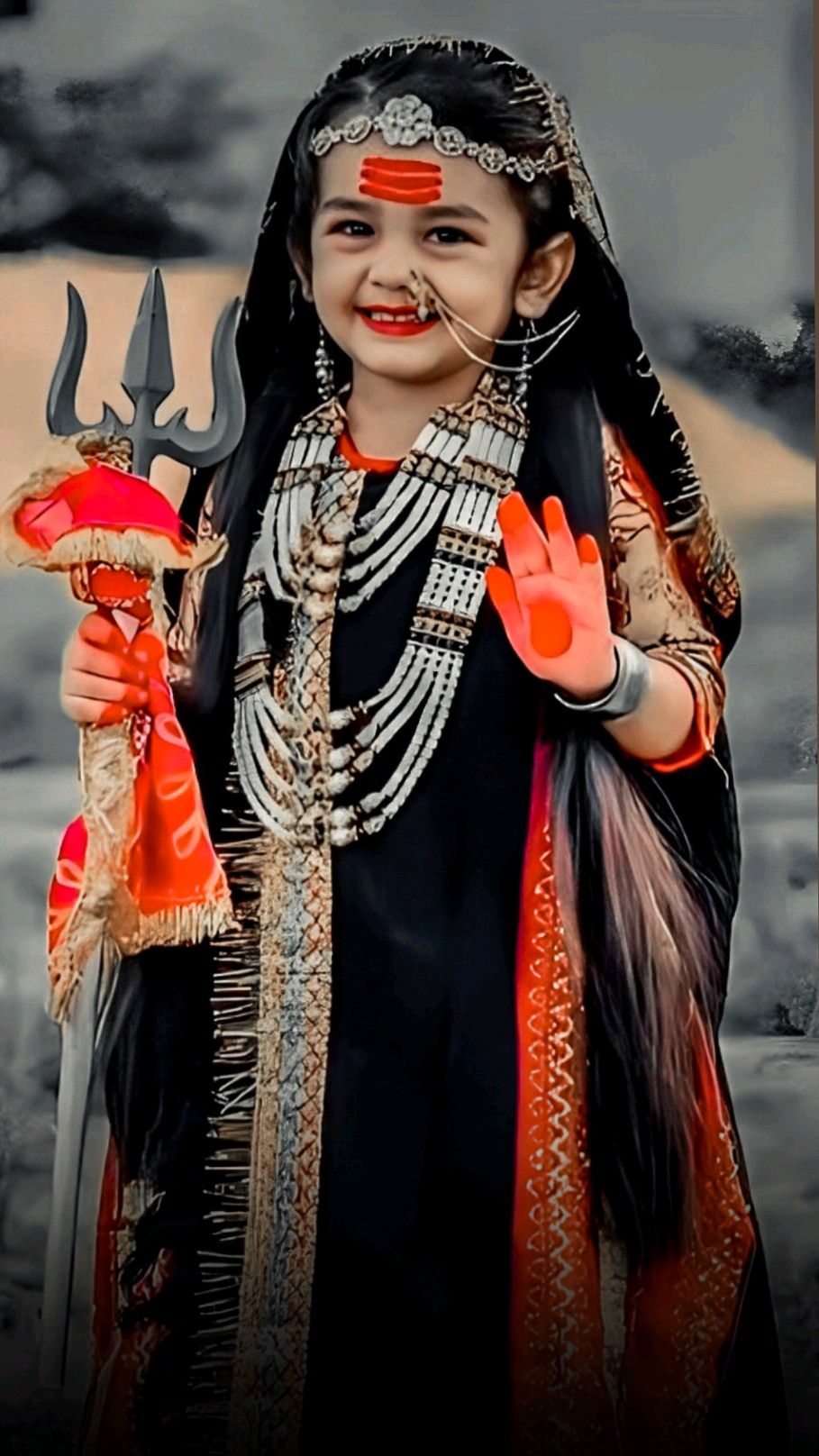 Young devotee as Khodiyar Maa portrait