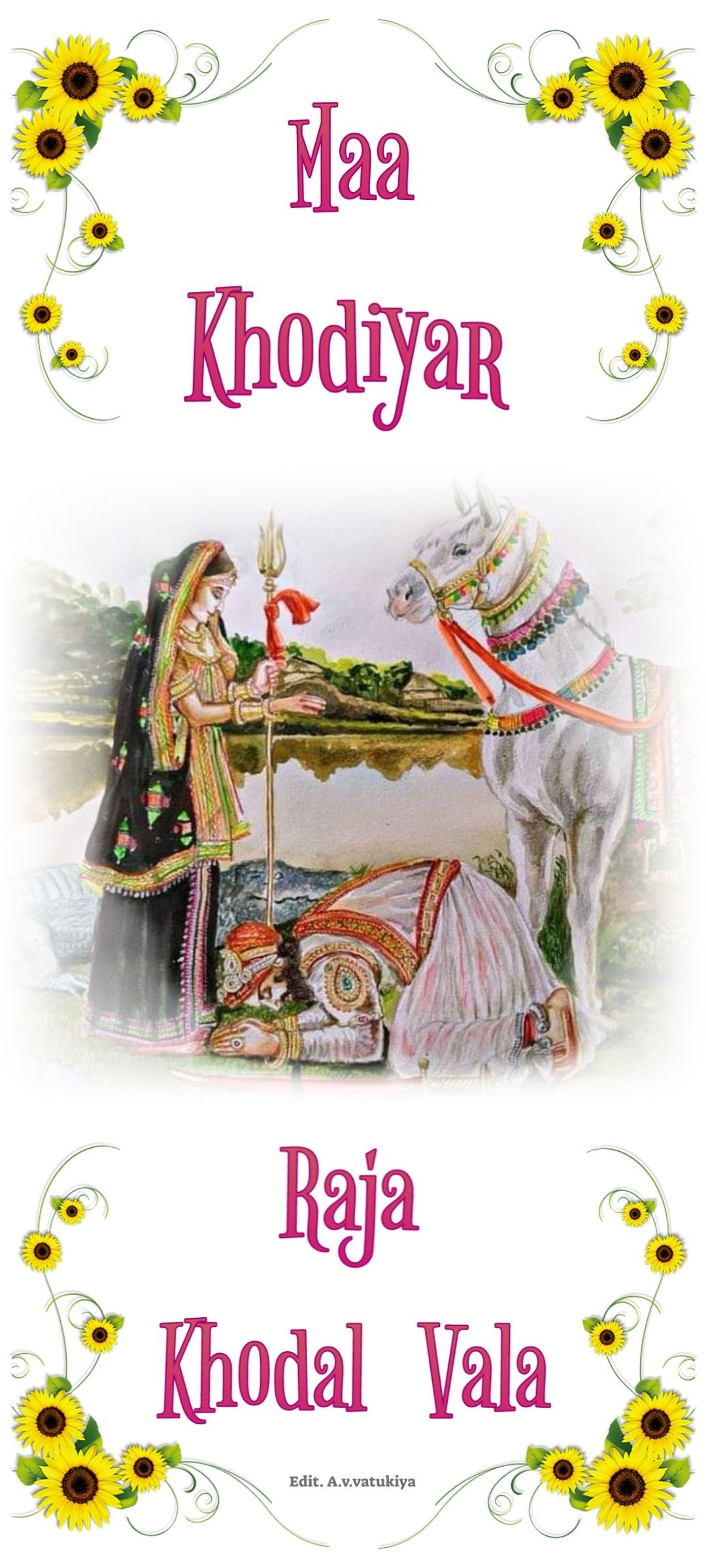 Maa Khodiyar with Raja Khodal